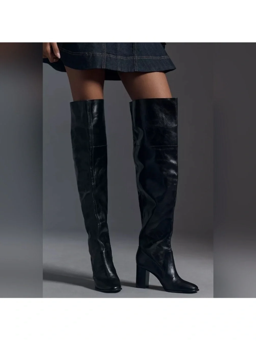 NIB Schutz Terrance Over-The-Knee Block Boots, Size 5B